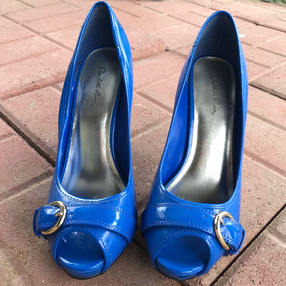 Charlotte Russe blue Heels with Buckle